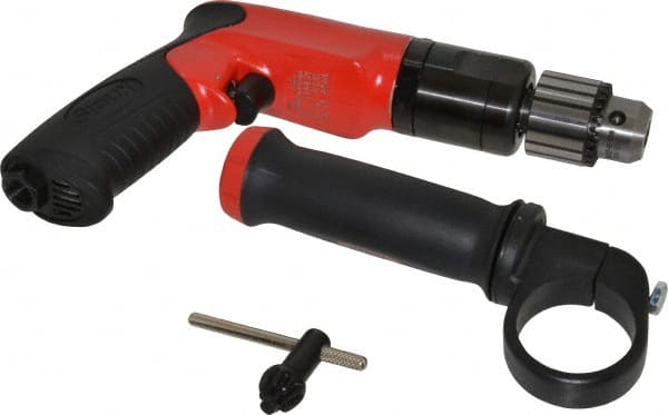 Sioux Tools - 3/8" Keyed Chuck - Pistol Grip Handle, 700 RPM, 14.16 LPS, 30 CFM, 1 hp - Exact Tooling