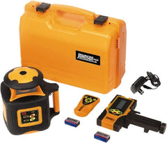 Johnson Level & Tool - 2,000' (Exterior) Measuring Range, 1/16" at 100' Accuracy, Self-Leveling Rotary Laser - 700 RPM, 1 Beam, NiMH Battery Included - Exact Tooling