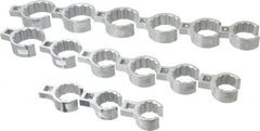 Proto - 15 Piece 1/2" Drive Flare Nut Crowfoot Wrench Set - 1-1/8 to 2", with Clip Rail - Exact Tooling