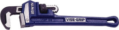 Irwin - 10" Cast Iron Straight Pipe Wrench - Exact Tooling
