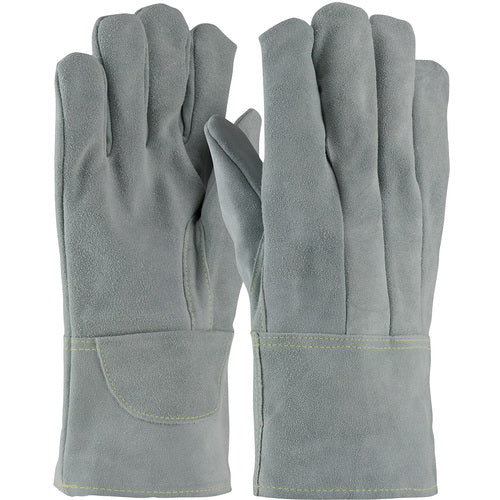 74-SC7104 Welders / Foundry Gloves - Foundry Glove - Hvy Side Split Cow - Wool Lined - Gry. - Sewn w/Kevlar - Exact Tooling