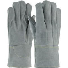 74-SC7104 Welders / Foundry Gloves - Foundry Glove - Hvy Side Split Cow - Wool Lined - Gry. - Sewn w/Kevlar - Exact Tooling