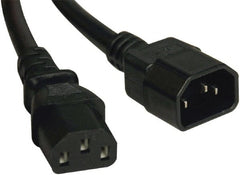 Tripp-Lite - 10', 14/3 Gauge/Conductors, Black Indoor Replacement Cord - 0 Receptacles, 15 Amps, 120 VAC, UL SJT, NEMA IEC-320 - Exact Tooling