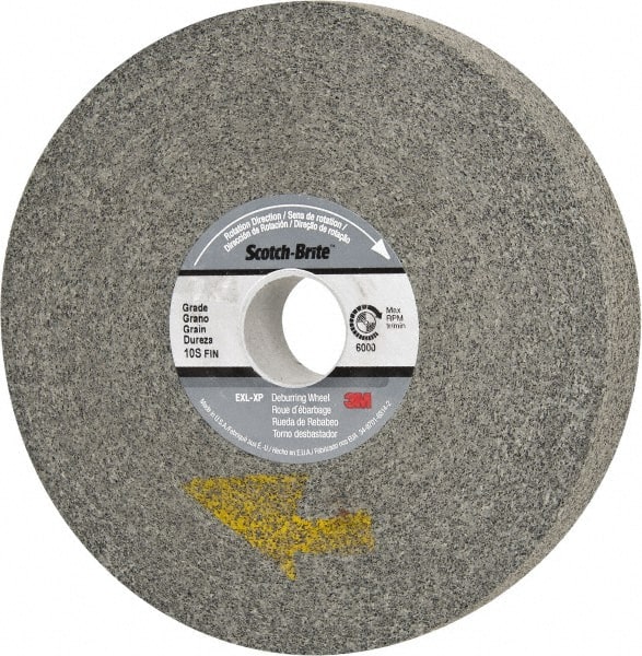 3M - 6" Diam, 1" Face Width, 1" Center Hole, Fine Grade, Silicon Carbide Deburring Wheel - Convolute, Hard Density 10 Grade, 6,000 RPM - Exact Tooling