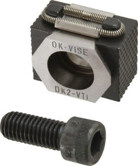 Mitee-Bite - 14,500 Lb Holding Force Single Vise Wedge Clamp - 1.65" Wide x 1.18" Deep x 0.87" High Base, 48 to 52 HRC, 1.65 to 1.93" Jaw Spread, 110 Lb/Ft Torque, 1/2-13 Screw Thread - Exact Tooling