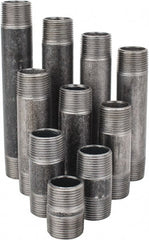 Made in USA - 100 Piece, 3/4" Pipe, Black Finished Steel Pipe Nipple Set - Schedule 40, (25) Close, (20) 2, (10) 2-1/2, (10) 3, (5) 3-1/2, (10) 4, (5) 4-1/2, (5) 5, (5) 5-1/2, (5) 6 - Exact Tooling