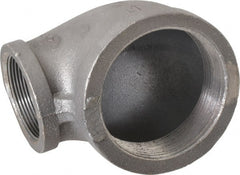 Made in USA - Size 3 x 2", Class 150, Malleable Iron Black Pipe Reducing Elbow - 300 psi, Threaded End Connection - Exact Tooling