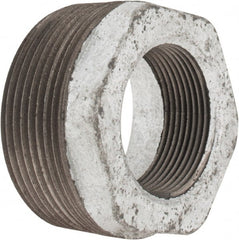 Made in USA - Class 150, 2-1/2 x 1-1/2" Galvanized Pipe Hex Bushing - Threaded, Malleable Iron - Exact Tooling