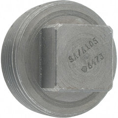 Made in USA - Size 2-1/2", Class 3,000, Forged Carbon Steel Black Pipe Square Plug - 3,000 psi, Threaded End Connection - Exact Tooling