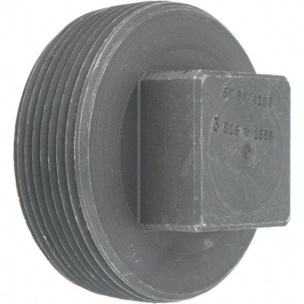 Made in USA - Size 3", Class 3,000, Forged Carbon Steel Black Pipe Square Plug - 3,000 psi, Threaded End Connection - Exact Tooling