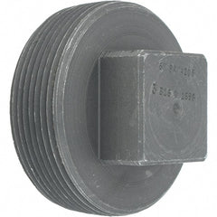 Made in USA - Size 3", Class 3,000, Forged Carbon Steel Black Pipe Square Plug - 3,000 psi, Threaded End Connection - Exact Tooling