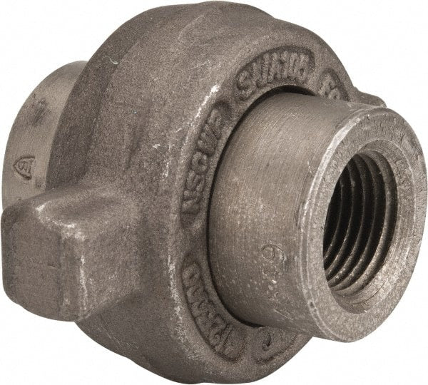 Made in USA - Size 1/2", Class 3,000, Forged Carbon Steel Black Pipe Lug Union - 3,000 psi, Threaded End Connection - Exact Tooling