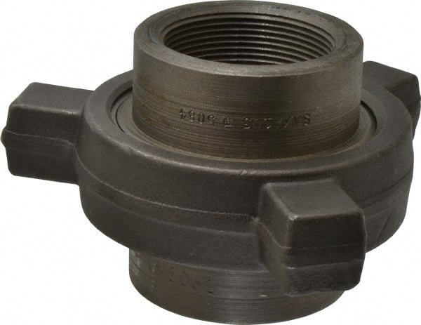 Made in USA - Size 2", Class 3,000, Forged Carbon Steel Black Pipe Lug Union - 3,000 psi, Threaded End Connection - Exact Tooling