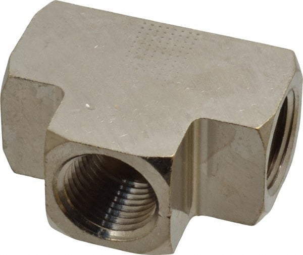 Value Collection - 1/2" Internal Pipe, Brass Union Tee - FNPT - Exact Tooling