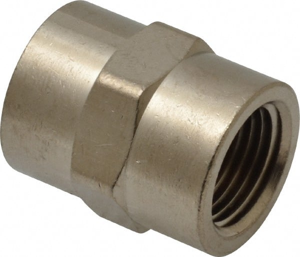 Value Collection - 3/8" Internal Pipe, Brass Coupling - FNPT - Exact Tooling