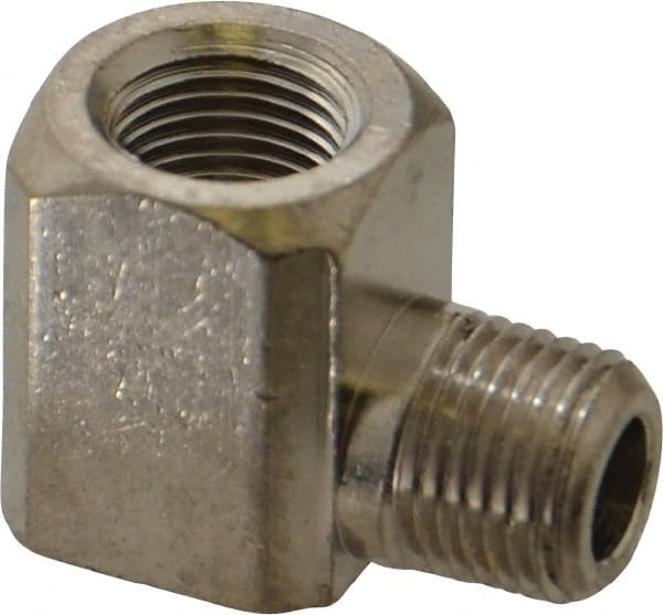 Value Collection - 1/8" Internal Pipe, Brass 90° Street Elbow - FNPT x MNPT - Exact Tooling