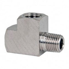 Value Collection - 1/4" Internal Pipe, Brass Street Tee - FNPT x MNPT - Exact Tooling