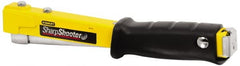 Stanley - Manual Hammer Tacker - 1/4, 5/16, 3/8" Staples, Yellow & Black, Steel - Exact Tooling