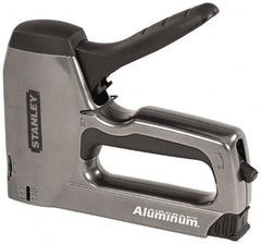 Stanley - Manual Brad Nailer/Staple Gun - 1/4, 5/16, 3/8, 1/2, 9/16, 1/2, 5/8, 9/16" Staples, Silver, Aluminum - Exact Tooling