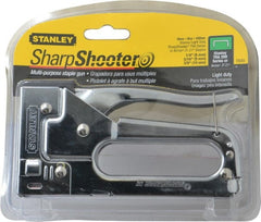 Stanley - Manual Staple Gun - 1/4, 5/16, 3/8" Staples, Chrome, Steel with Chrome Finish - Exact Tooling