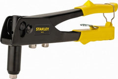 Stanley - Right Angle Head Hand Riveter - 1/8 to 3/16" Rivet Capacity, 10" OAL - Exact Tooling