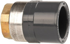 Value Collection - 3/4" PVC Plastic Pipe Female Adapter - Schedule 80, PVC Slip x Brass Fipt End Connections - Exact Tooling