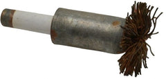 Value Collection - 1/2" Brush Diam, End Brush - Coarse Grade, 1/4" Diam Shank, 20,000 Max RPM - Exact Tooling