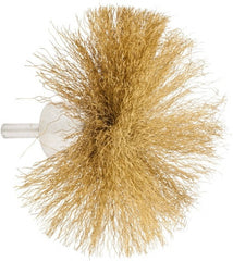 Value Collection - 4" Brush Diam, Flared End Brush - Fine Grade, 1/4" Diam Shank, 15,000 Max RPM - Exact Tooling