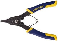 Irwin - 1-19/64" Long Standard Jaw, Snap Ring Plier - 6-1/2" OAL, ProTouch Handle, Plier Head Converts from Internal to External Snap Ring Plier - Exact Tooling