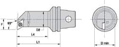 Kennametal - Right Hand Cut, 25mm Min Bore Diam, Size KM32 Steel Modular Boring Cutting Unit Head - 2.3622" Max Bore Depth, Through Coolant, Compatible with DP.. - Exact Tooling