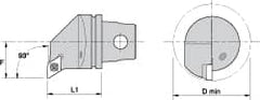 Kennametal - Right Hand Cut, Size KM32, DC.. Insert Compatiblity, Internal Modular Turning & Profiling Cutting Unit Head - 22mm Ctr to Cutting Edge, 35mm Head Length, Through Coolant, Series Screw-On - Exact Tooling