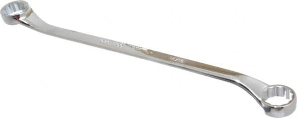 Proto - 15/16" x 1" 12 Point Offset Box Wrench - Double End, 1-21/64" Head Diam x 35/64" Head Thickness, 14-3/8" OAL, Steel, Black Finish, 7.5° Offset - Exact Tooling