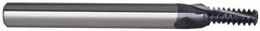 Carmex - 1/4-20 UNC, 0.185" Cutting Diam, 3 Flute, Solid Carbide Helical Flute Thread Mill - Internal Thread, 0.48" LOC, 2-1/2" OAL, 1/4" Shank Diam - Exact Tooling