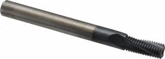 Carmex - 7/16-28 to 1/2-28 UNEF, 1/4" Cutting Diam, 3 Flute, Solid Carbide Helical Flute Thread Mill - Internal Thread, 0.56" LOC, 2-1/2" OAL, 1/4" Shank Diam - Exact Tooling