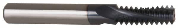 Carmex - 7/16-14 UNC, 0.303" Cutting Diam, 3 Flute, Solid Carbide Helical Flute Thread Mill - Internal Thread, 0.82" LOC, 2-1/2" OAL, 5/16" Shank Diam - Exact Tooling