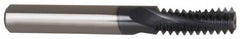 Carmex - 7/16-14 UNC, 0.303" Cutting Diam, 3 Flute, Solid Carbide Helical Flute Thread Mill - Internal Thread, 0.82" LOC, 2-1/2" OAL, 5/16" Shank Diam - Exact Tooling