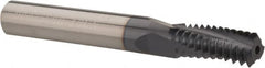 Carmex - 1/2-13 UNC, 0.362" Cutting Diam, 3 Flute, Solid Carbide Helical Flute Thread Mill - Internal Thread, 0.89" LOC, 3" OAL, 3/8" Shank Diam - Exact Tooling