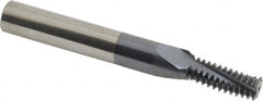 Carmex - 9/16-12 UNC, 0.413" Cutting Diam, 3 Flute, Solid Carbide Helical Flute Thread Mill - Internal Thread, 1.04" LOC, 4" OAL, 1/2" Shank Diam - Exact Tooling