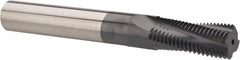 Carmex - 3/4-16 UNF, 1/2" Cutting Diam, 4 Flute, Solid Carbide Helical Flute Thread Mill - Internal Thread, 1.22" LOC, 4" OAL, 1/2" Shank Diam - Exact Tooling