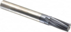 Carmex - 3/4-20 to 1-20 UNEF, 1/2" Cutting Diam, 5 Flute, Solid Carbide Helical Flute Thread Mill - Internal Thread, 1.07" LOC, 4" OAL, 1/2" Shank Diam - Exact Tooling