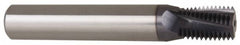 Carmex - 1/2-14 to 3/4-14 NPTF, 0.61" Cutting Diam, 4 Flute, Solid Carbide Helical Flute Thread Mill - Internal/External Thread, 0.89" LOC, 4" OAL, 5/8" Shank Diam - Exact Tooling