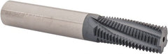Carmex - 1-12 to 1-1/2 - 12 UNF, 5/8" Cutting Diam, 5 Flute, Solid Carbide Helical Flute Thread Mill - Internal Thread, 1.63" LOC, 4" OAL, 5/8" Shank Diam - Exact Tooling