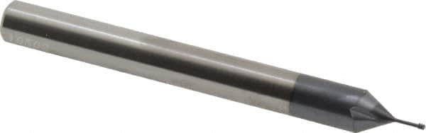 Carmex - #0-80 UNF, 0.045" Cutting Diam, 3 Flute, Solid Carbide Helical Flute Thread Mill - Internal Thread, 0.16" LOC, 2-1/2" OAL, 1/4" Shank Diam - Exact Tooling