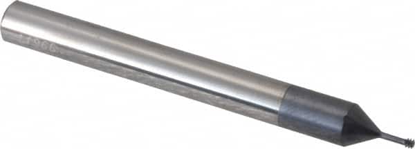 Carmex - M2x0.40 Metric Coarse, 0.061" Cutting Diam, 3 Flute, Solid Carbide Helical Flute Thread Mill - Internal Thread, 0.18" LOC, 2-1/2" OAL, 1/4" Shank Diam - Exact Tooling