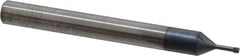 Carmex - M2.5x0.45 Metric Coarse, 0.077" Cutting Diam, 3 Flute, Solid Carbide Helical Flute Thread Mill - Internal Thread, 0.22" LOC, 2-1/2" OAL, 1/4" Shank Diam - Exact Tooling