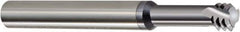 Carmex - #8-36 UNF, 0.13" Cutting Diam, 3 Flute, Solid Carbide Helical Flute Thread Mill - Internal Thread, 0.35" LOC, 2-1/2" OAL, 1/4" Shank Diam - Exact Tooling