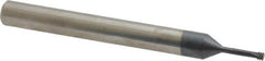 Carmex - M3x0.50 Metric Coarse, 0.093" Cutting Diam, 3 Flute, Solid Carbide Helical Flute Thread Mill - Internal Thread, 0.37" LOC, 2-1/2" OAL, 1/4" Shank Diam - Exact Tooling