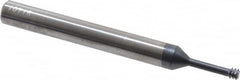 Carmex - #8-32 UNC, 0.126" Cutting Diam, 3 Flute, Solid Carbide Helical Flute Thread Mill - Internal Thread, 0.49" LOC, 2-1/2" OAL, 1/4" Shank Diam - Exact Tooling