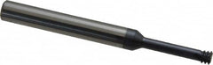 Carmex - M6x1.00 Metric Coarse, 0.183" Cutting Diam, 3 Flute, Solid Carbide Helical Flute Thread Mill - Internal Thread, 0.79" LOC, 2-1/2" OAL, 1/4" Shank Diam - Exact Tooling
