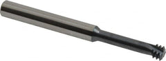 Carmex - M8x1.25 Metric Coarse, 0.234" Cutting Diam, 3 Flute, Solid Carbide Helical Flute Thread Mill - Internal Thread, 0.94" LOC, 2-1/2" OAL, 1/4" Shank Diam - Exact Tooling